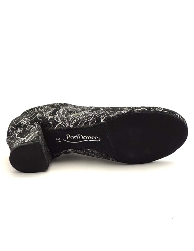 Scarpe da ballo donna allacciate ballo da sala latino tango articolo PD706 nabuk nero argento suola bufalo tacco 40
