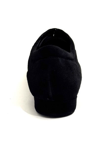 Scarpe da ballo uomo ballo da sala salsa bachata latino tango articolo PD030 PRO nabuk nero suola bufalo tacco 20