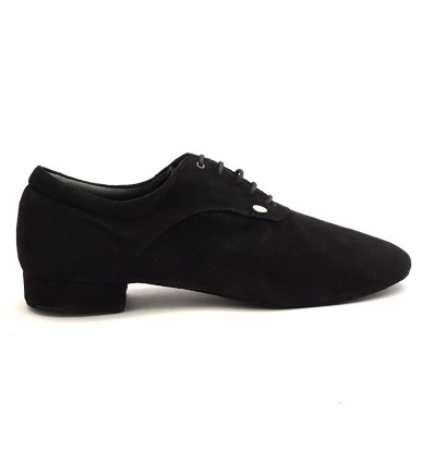 Scarpe da ballo uomo ballo da sala salsa bachata latino tango articolo PD030 PRO nabuk nero suola bufalo tacco 20