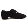 Scarpe da ballo uomo ballo da sala salsa bachata latino tango articolo PD030 PRO nabuk nero suola bufalo tacco 20