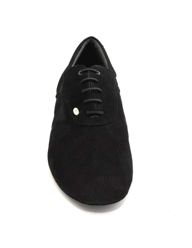 Scarpe da ballo uomo ballo da sala salsa bachata latino tango articolo PD030 PRO nabuk nero suola bufalo tacco 20