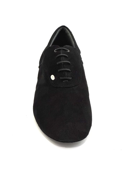 Scarpe da ballo uomo ballo da sala salsa bachata latino tango articolo PD030 PRO nabuk nero suola bufalo tacco 20