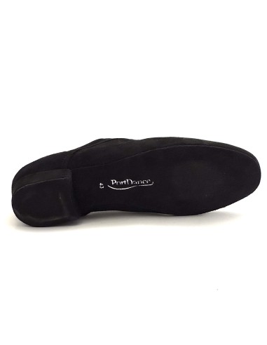Scarpe da ballo uomo ballo da sala salsa bachata latino tango articolo PD030 PRO nabuk nero suola bufalo tacco 20