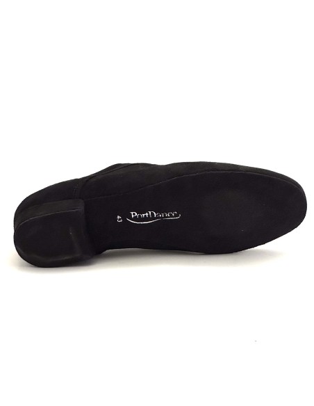 Scarpe da ballo uomo ballo da sala salsa bachata latino tango articolo PD030 PRO nabuk nero suola bufalo tacco 20