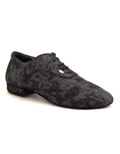 Scarpe da ballo uomo ballo da sala salsa bachata latino tango articolo PD PEDRO nabuk nero grigio suola bufalo tacco 20