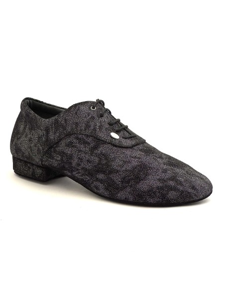 Scarpe da ballo uomo ballo da sala salsa bachata latino tango articolo PD PEDRO nabuk nero grigio suola bufalo tacco 20