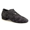 Scarpe da ballo uomo ballo da sala salsa bachata latino tango articolo PD PEDRO nabuk nero grigio suola bufalo tacco 20