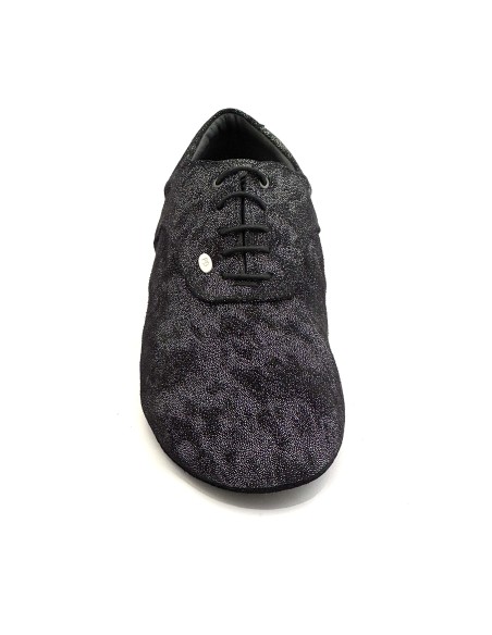 Scarpe da ballo uomo ballo da sala salsa bachata latino tango articolo PD PEDRO nabuk nero grigio suola bufalo tacco 20