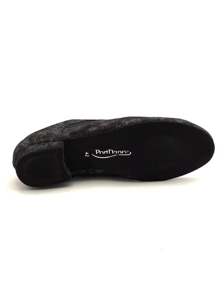 Scarpe da ballo uomo ballo da sala salsa bachata latino tango articolo PD PEDRO nabuk nero grigio suola bufalo tacco 20
