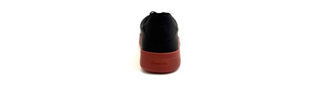 Sneaker da ballo uomo salsa bachata e altri balli  articolo PD GR CHICAGO pelle nera suola in gommina rossa
