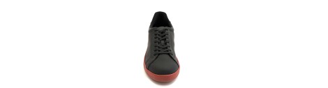 Sneaker da ballo uomo salsa bachata e altri balli  articolo PD GR CHICAGO pelle nera suola in gommina rossa