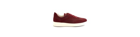 Sneaker da ballo uomo salsa bachata e altri balli articolo PD GR FLORENCE nabuk rosso suola gommina bianca