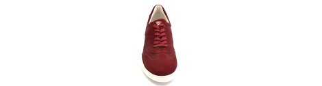 Sneaker da ballo uomo salsa bachata e altri balli articolo PD GR FLORENCE nabuk rosso suola gommina bianca