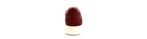Sneaker da ballo uomo salsa bachata e altri balli articolo PD GR FLORENCE nabuk rosso suola gommina bianca