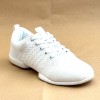 Sneaker da ballo unisex allenamento ballo da sala latino tango caraibici tessuto traspirante bianco suola spezzata gommina