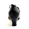 Scarpe da ballo donna ballo da sala liscio standard latino tango articolo 2040 pelle nera suola bufalo tacco 50
