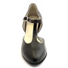 Scarpe da ballo donna ballo da sala liscio standard latino tango articolo 2040 pelle nera suola bufalo tacco 50