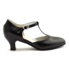 Scarpe da ballo donna ballo da sala liscio standard latino tango articolo 2040 pelle nera suola bufalo tacco 50