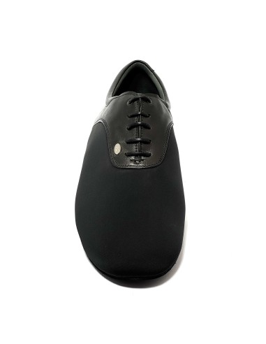 Scarpa da ballo uomo ballo da sala liscio latino americano tango argentino neoprene pelle nero suola bufalo tacco 20