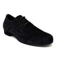 Scarpe da ballo uomo pallo da sala liscio latino tango articolo 887XL camoscio nero suola bufalo tacco 20 2
