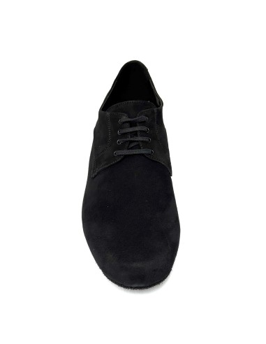 Scarpe da ballo uomo pallo da sala liscio latino tango articolo 887XL camoscio nero suola bufalo tacco 20