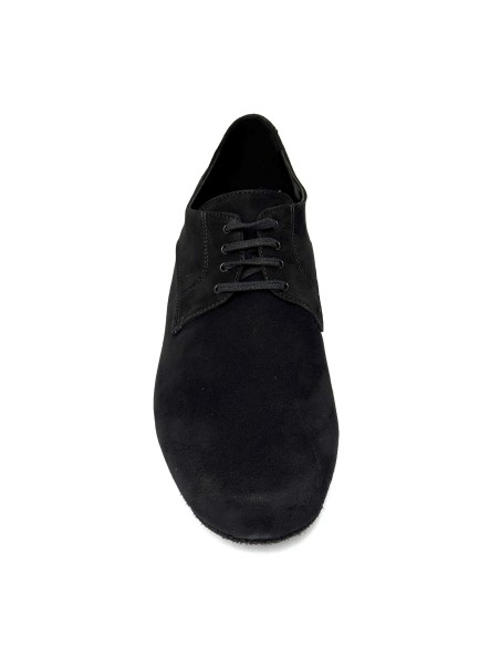 Scarpe da ballo uomo pallo da sala liscio latino tango articolo 887XL camoscio nero suola bufalo tacco 20