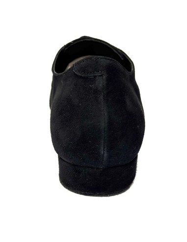 Scarpe da ballo uomo pallo da sala liscio latino tango articolo 887XL camoscio nero suola bufalo tacco 20
