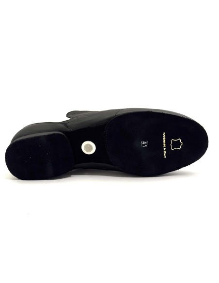 Scarpe da ballo uomo latino tango salsa bachata articolo SNEAKERSNB pelle nero bianco suola bufalo tacco 20