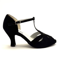 Scarpa da ballo donna latino americano ballo da sala salsa bachata articolo 2022 camoscio nero suola bufalo tacco 70