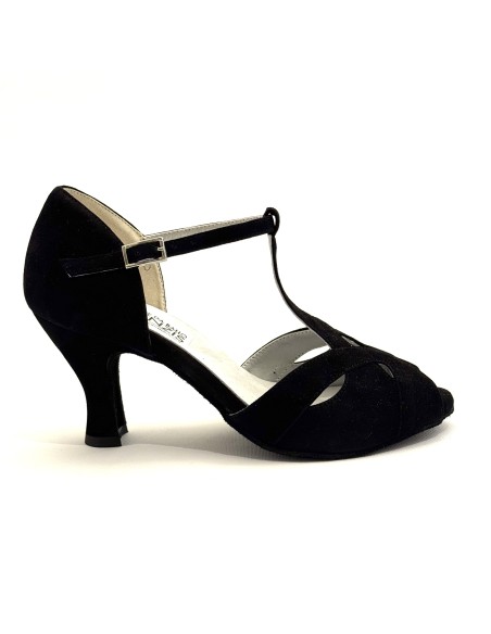 Scarpa da ballo donna latino americano ballo da sala salsa bachata articolo 2022 camoscio nero suola bufalo tacco 70