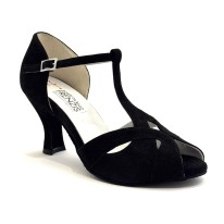 Scarpa da ballo donna latino americano ballo da sala salsa bachata articolo 2022 camoscio nero suola bufalo tacco 70 2