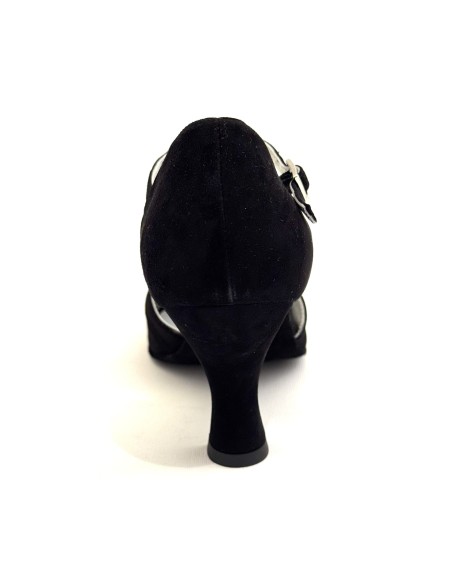 Scarpa da ballo donna latino americano ballo da sala salsa bachata articolo 2022 camoscio nero suola bufalo tacco 70