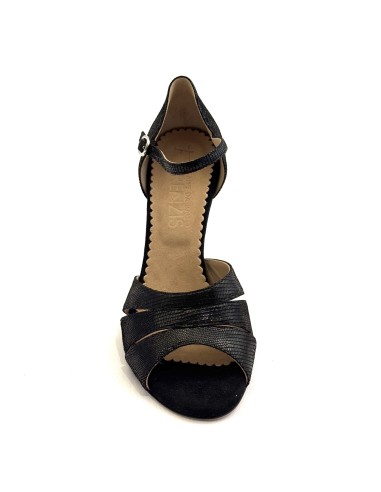 Scarpa da ballo donna tango argentino latino ballo da sala articolo 449 nabuk stampato nero suola cuoio tacco 90