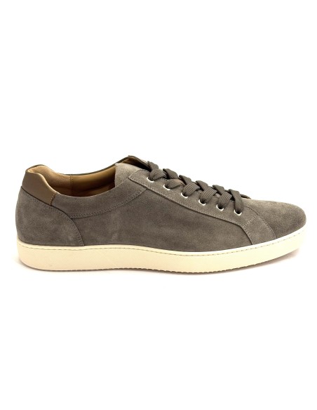 Sneaker casual uomo articolo SPENCER2 camoscio grigio pelle taupe suola gomma