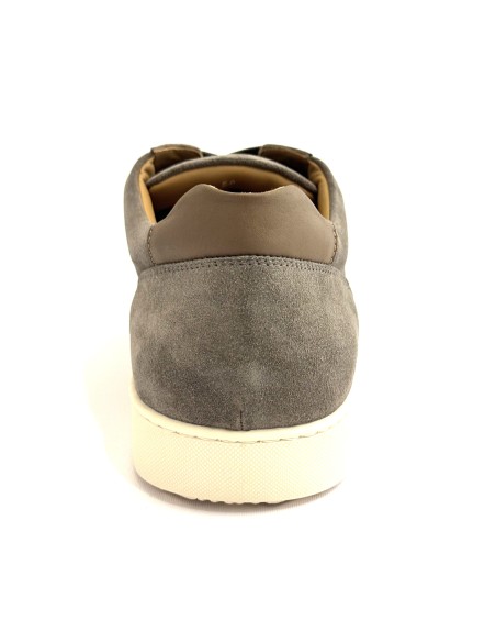 Sneaker casual uomo articolo SPENCER2 camoscio grigio pelle taupe suola gomma