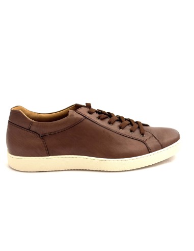 Sneaker casual uomo articolo SPENCER1 pelle marrone suola gomma