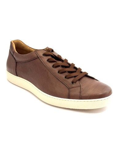 Sneaker casual uomo articolo SPENCER1 pelle marrone suola gomma