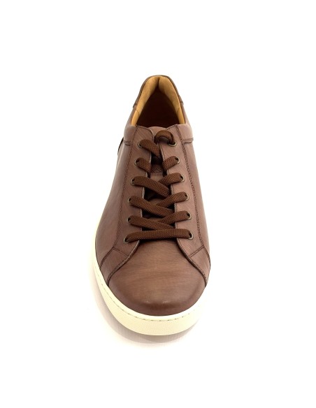Sneaker casual uomo articolo SPENCER1 pelle marrone suola gomma