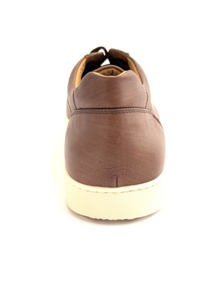 Sneaker casual uomo articolo SPENCER1 pelle marrone suola gomma
