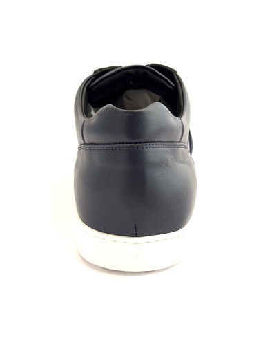 Sneaker casual uomo articolo 1281 pelle blu camoscio blu suola gomma bianca