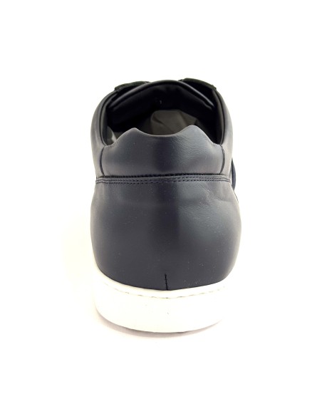 Sneaker casual uomo articolo 1281 pelle blu camoscio blu suola gomma bianca