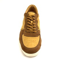 Sneaker casual uomo articolo ATREUS1 nabuk marrone beige suola gomma 2