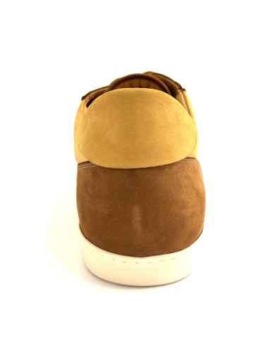 Sneaker casual uomo articolo ATREUS1 nabuk marrone beige suola gomma