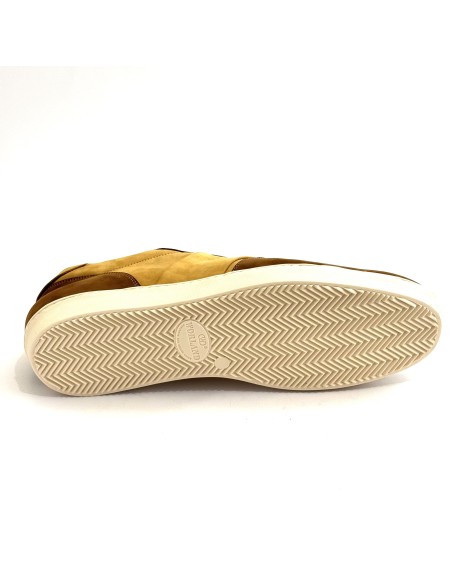 Sneaker casual uomo articolo ATREUS1 nabuk marrone beige suola gomma