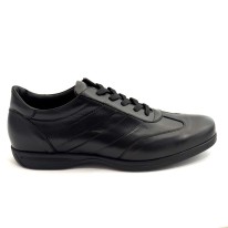 Scarpe casual uomo articolo ARMU1 pelle nera suola gomma nera