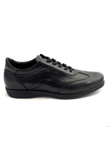 Scarpe casual uomo articolo ARMU1 pelle nera suola gomma nera