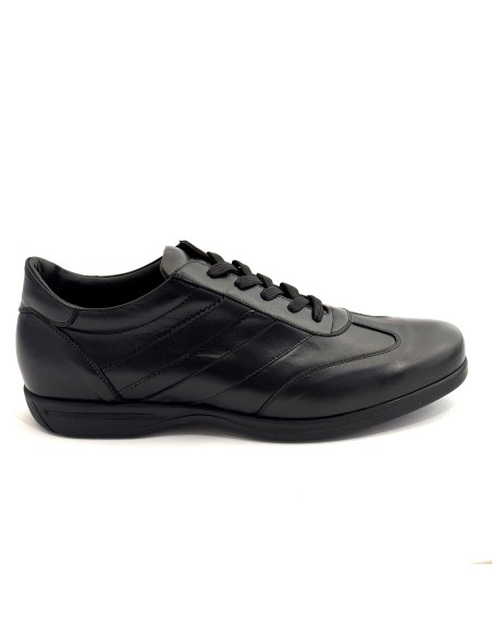 Scarpe casual uomo articolo ARMU1 pelle nera suola gomma nera