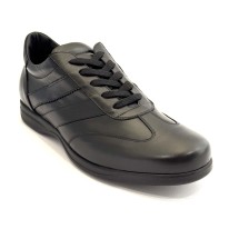 Scarpe casual uomo articolo ARMU1 pelle nera suola gomma nera 2