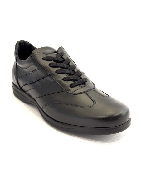 Scarpe casual uomo articolo ARMU1 pelle nera suola gomma nera