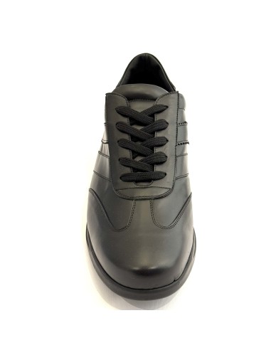 Scarpe casual uomo articolo ARMU1 pelle nera suola gomma nera